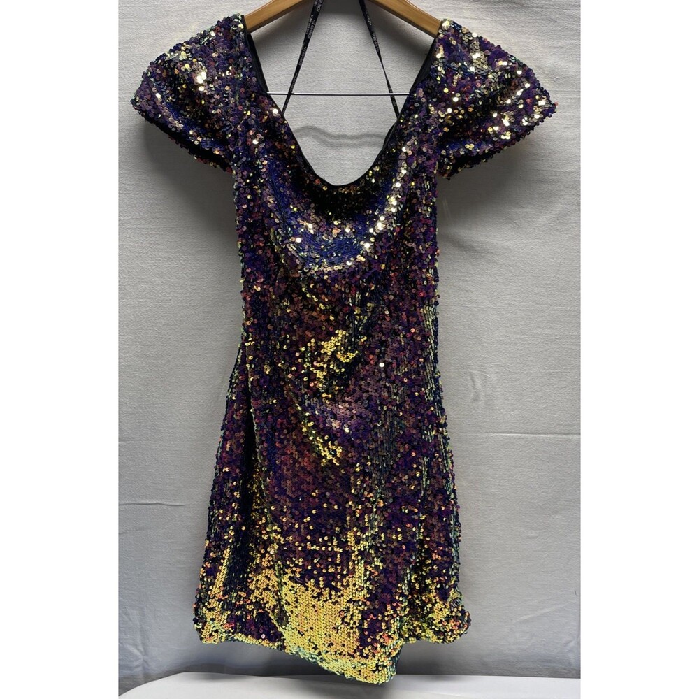 Forever 21 Women's Sparkle Sequin Taylor Swift Style Mini Party Dress Size XL